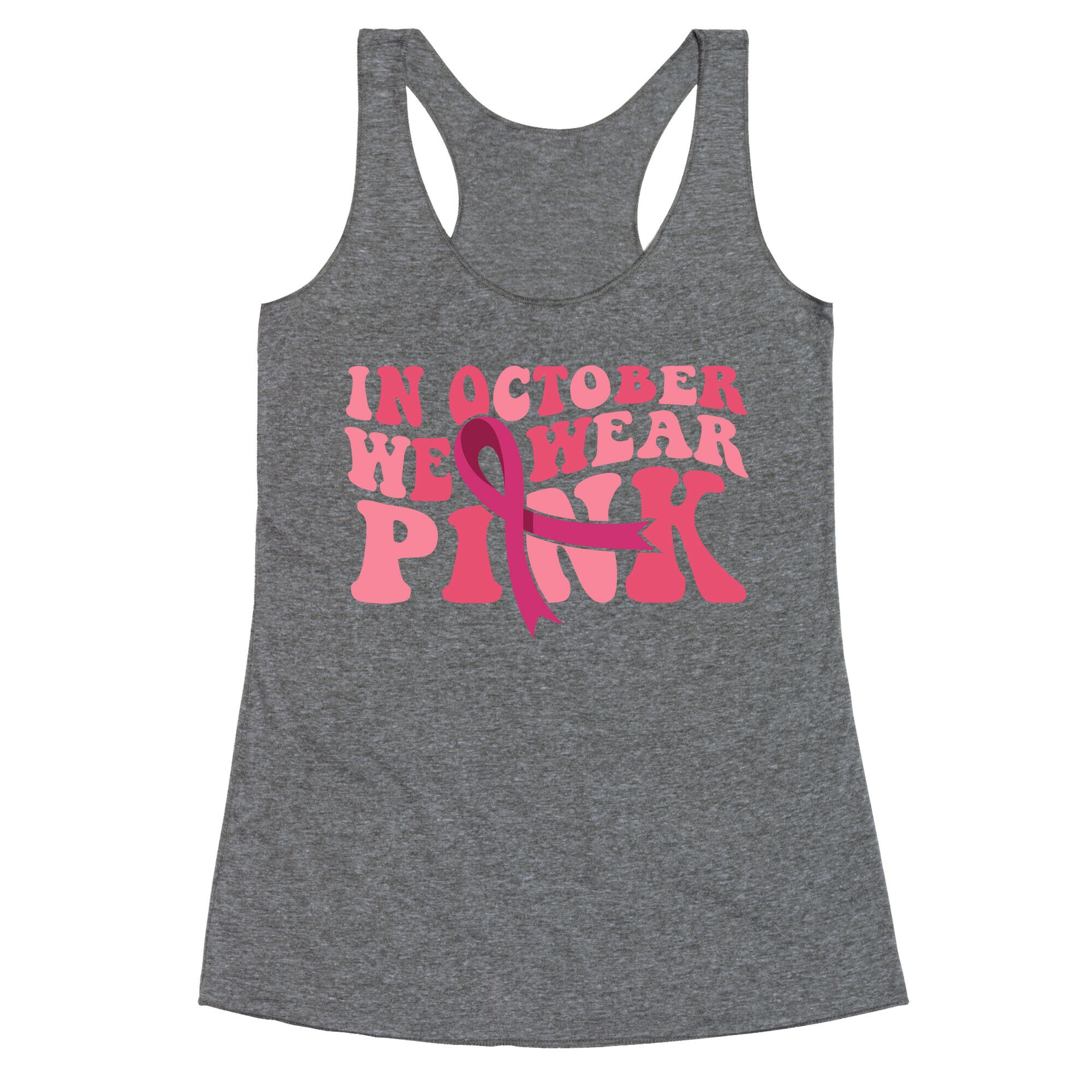 Pink Ribbon Breast Cancer Awareness Racerback Tank